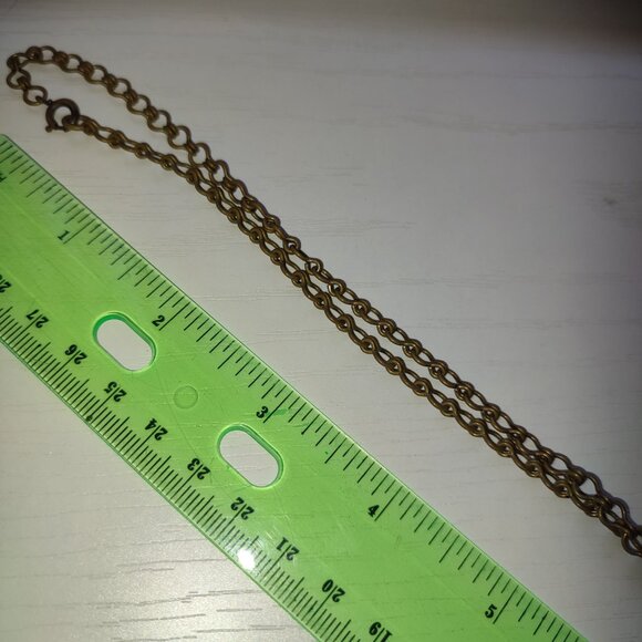 Purple Core Academia Pendant on Chain Antiquated Gold Boho Vintage Violet Charm - Picture 9 of 11